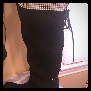 Rhinestone bling jackets fur and glitter boots